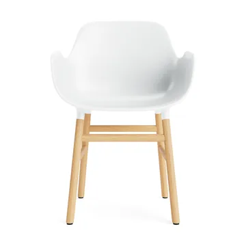 Cadeira Form - branco, pernas carvalho - Normann Copenhagen