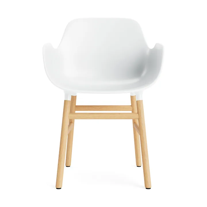 Cadeira Form - branco, pernas carvalho - Normann Copenhagen