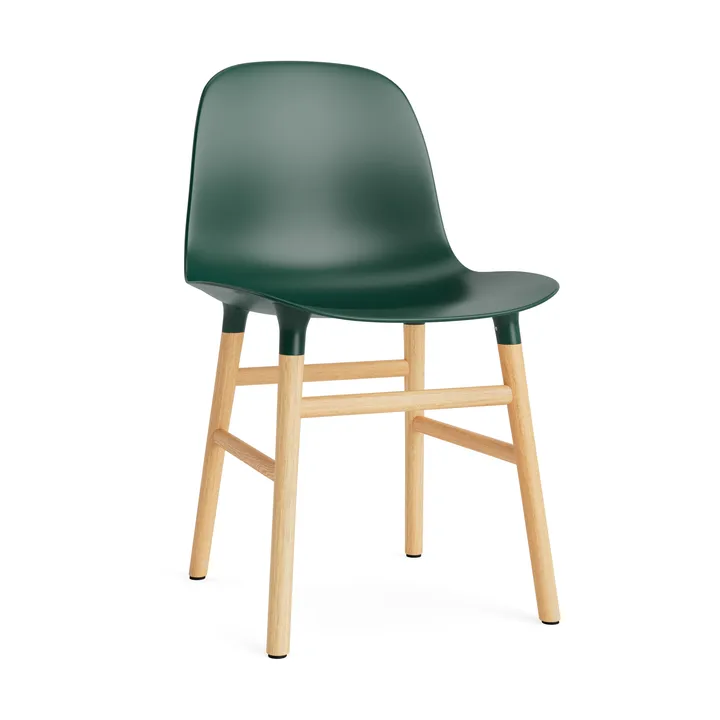 Cadeira Form - verde, pernas carvalho - Normann Copenhagen