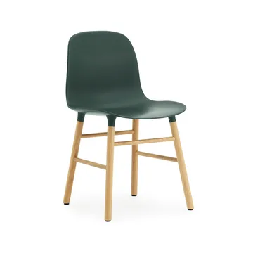 Cadeira Form - verde, pernas carvalho - Normann Copenhagen