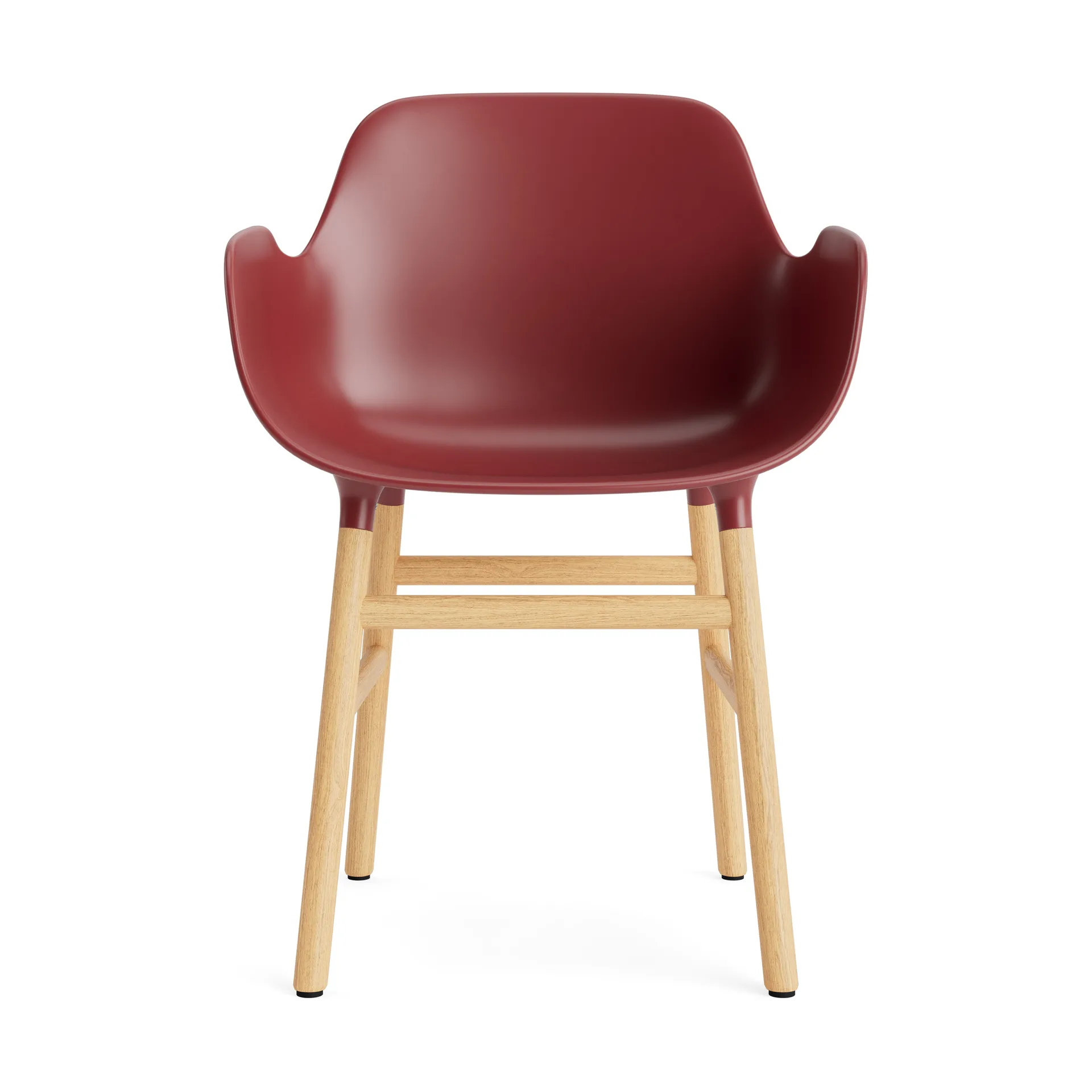 Cadeira Form, vermelho, pernas carvalho Normann Copenhagen