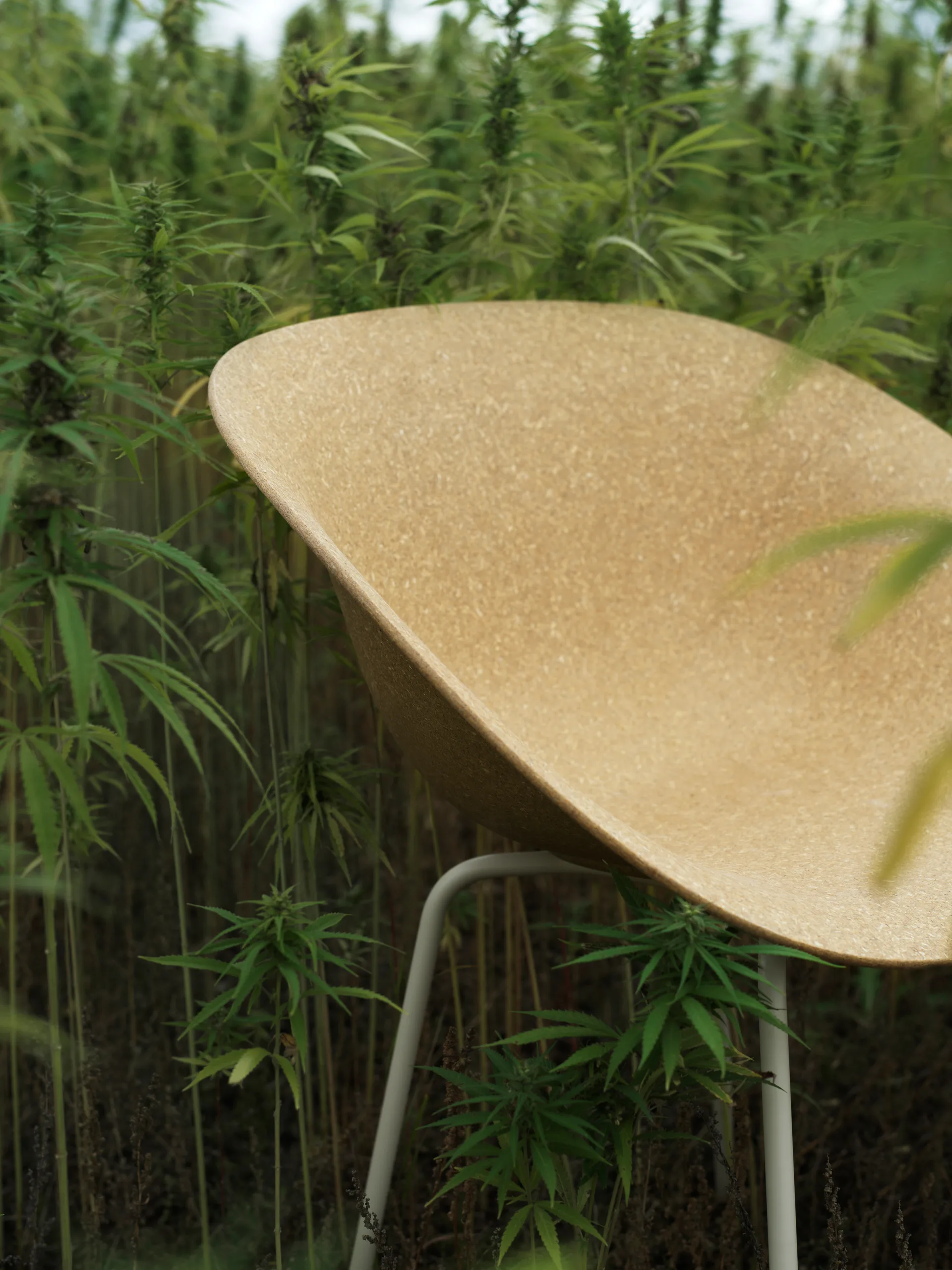Cadeira Mat Chair, Hemp-cream steel Normann Copenhagen