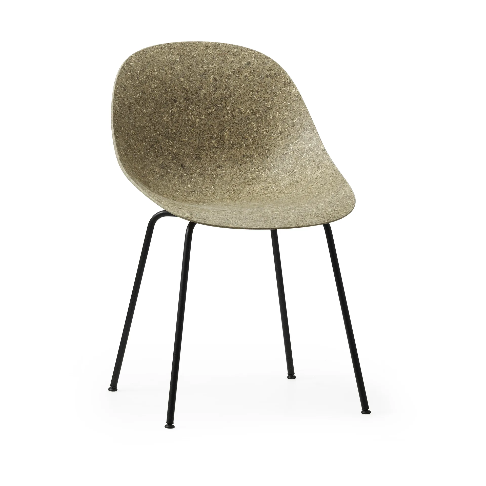 Cadeira Mat Chair, Seaweed-black steel Normann Copenhagen