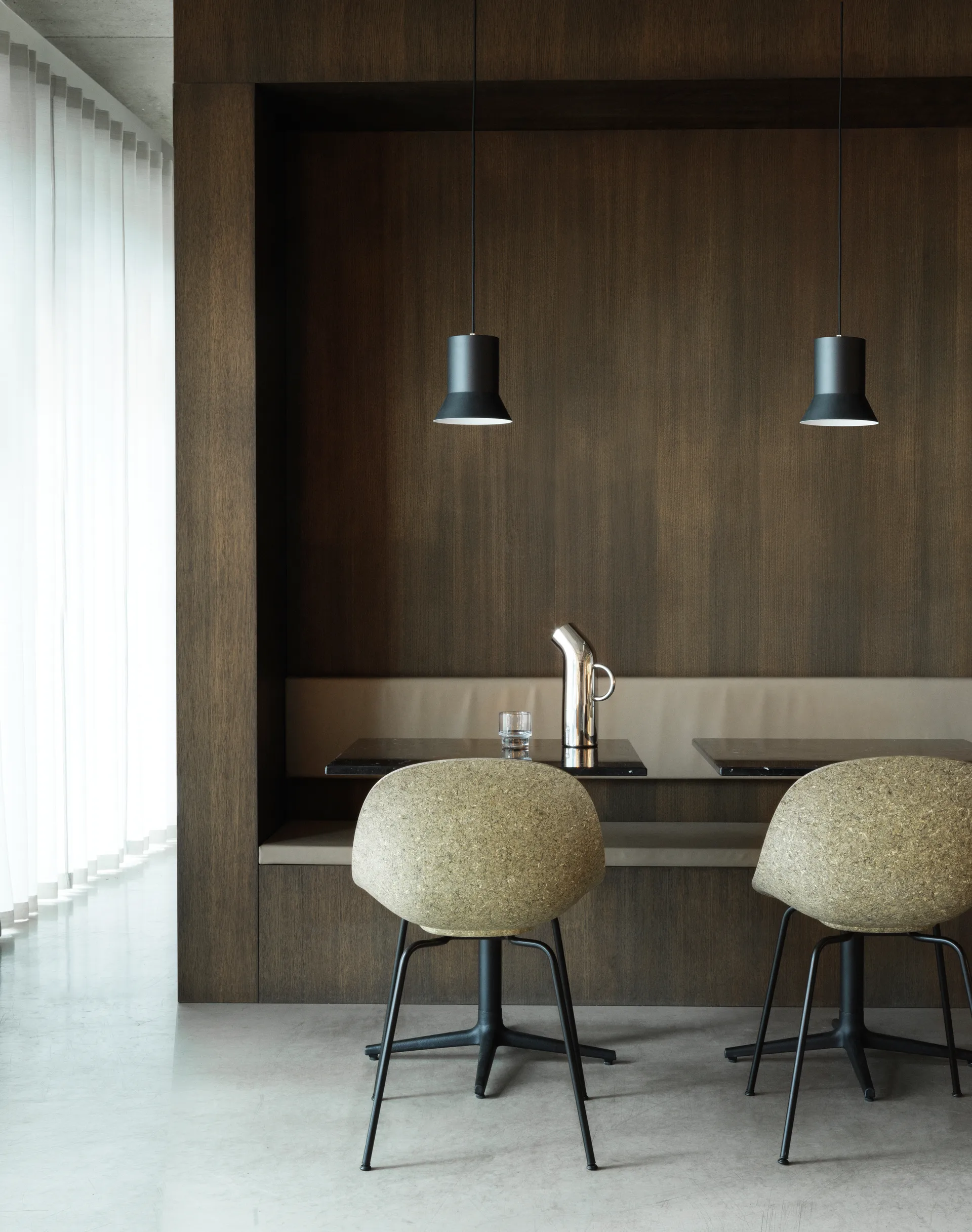 Cadeira Mat Chair, Seaweed-black steel Normann Copenhagen