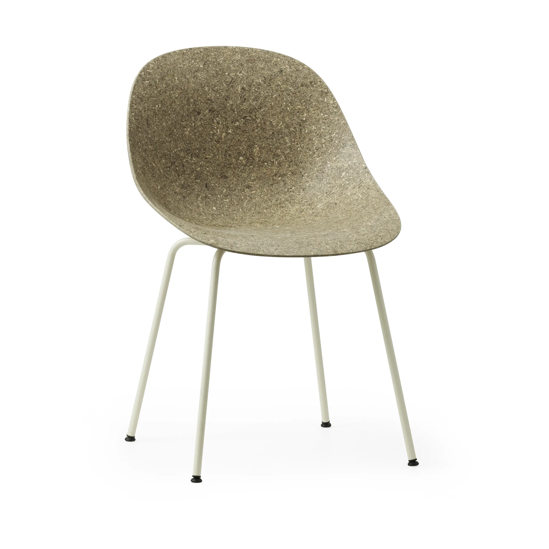 Cadeira Mat Chair, Seaweed-cream steel Normann Copenhagen