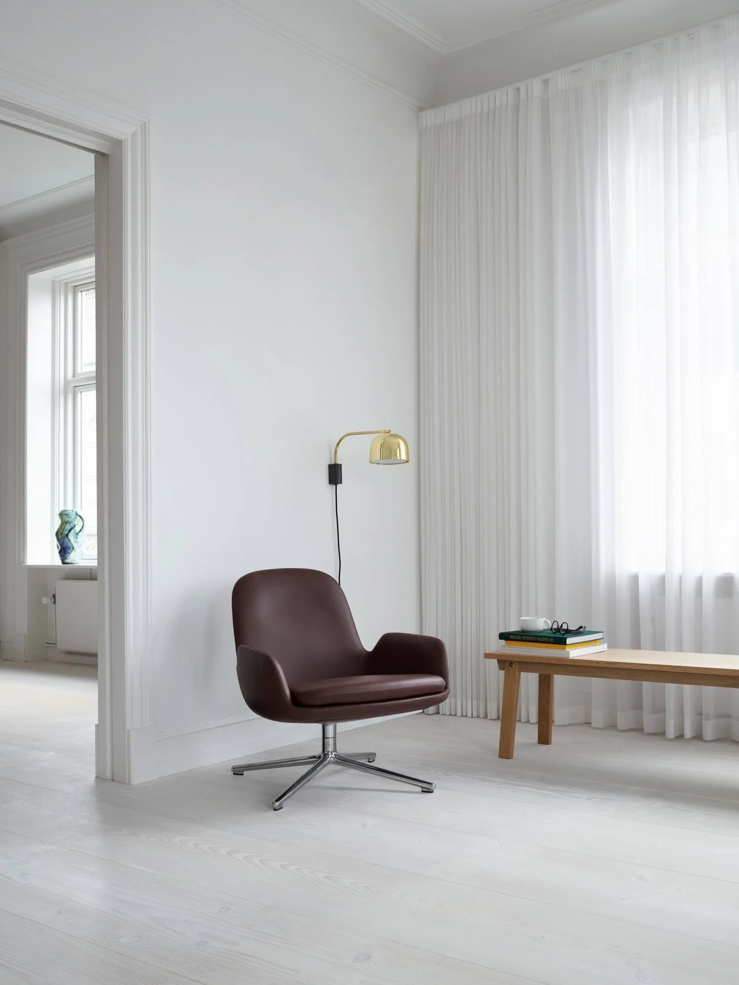Candeeiro de parede Grant, Latão, pequeno-Aço, Granito Normann Copenhagen