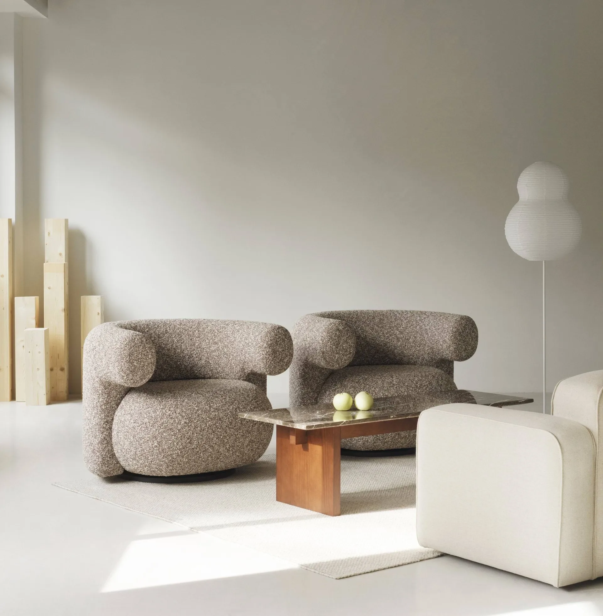 Candeeiro de pé Puff Bubble, Branco Normann Copenhagen