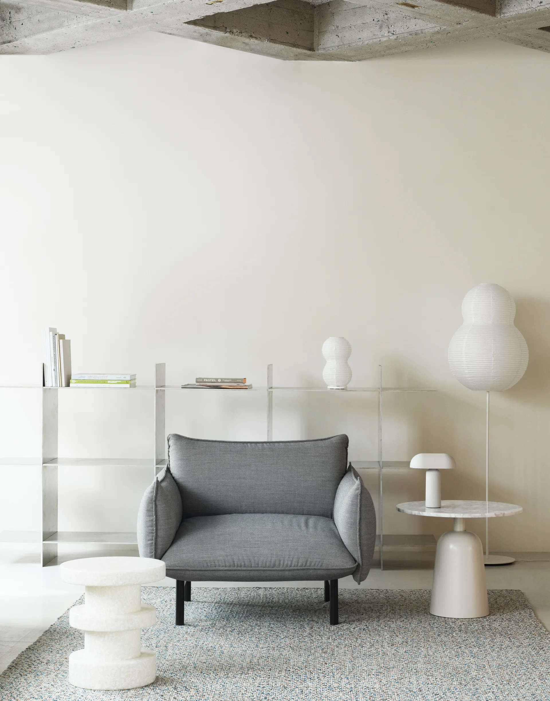 Candeeiro de pé Puff Bubble, Branco Normann Copenhagen