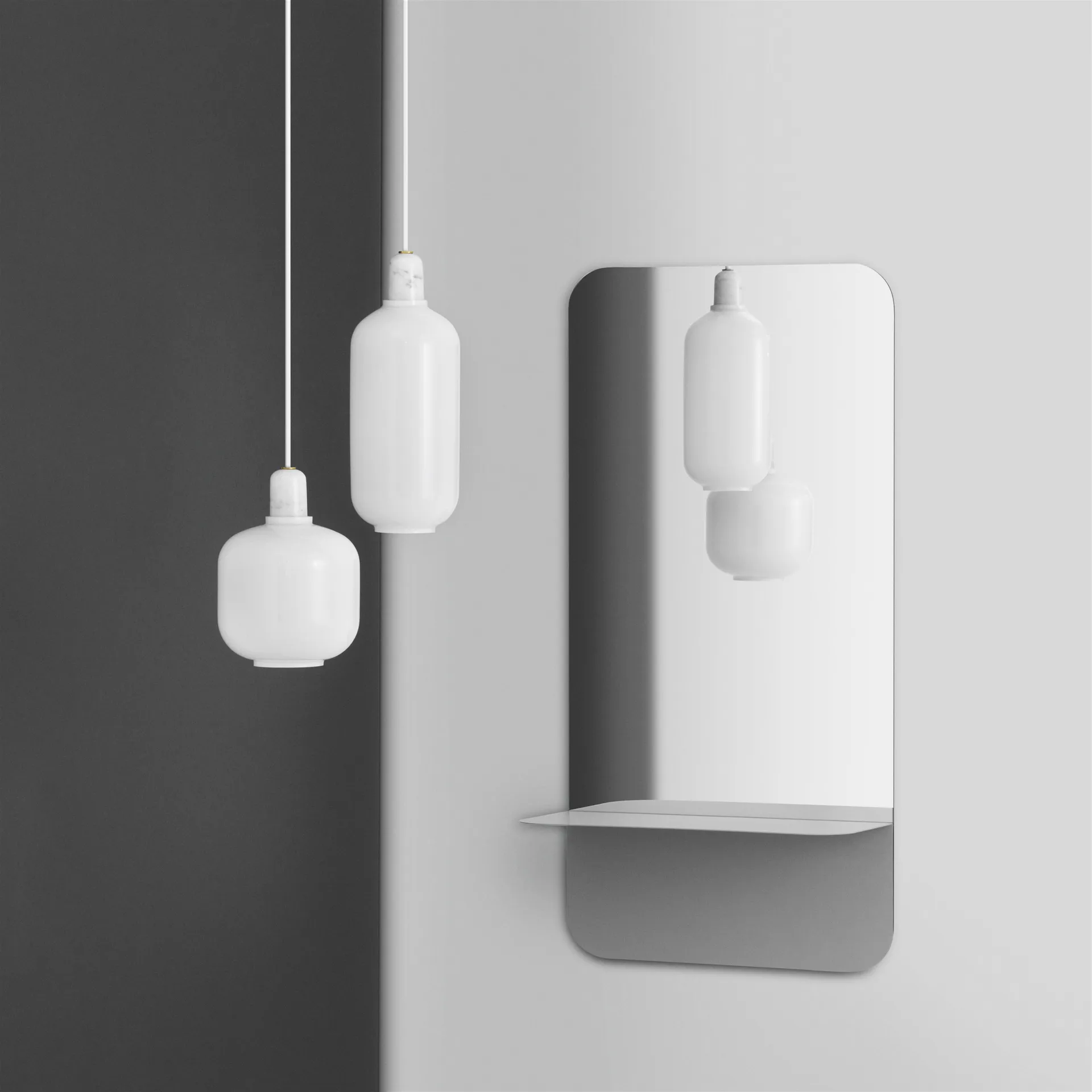 Candeeiro grande Amp, branco Normann Copenhagen
