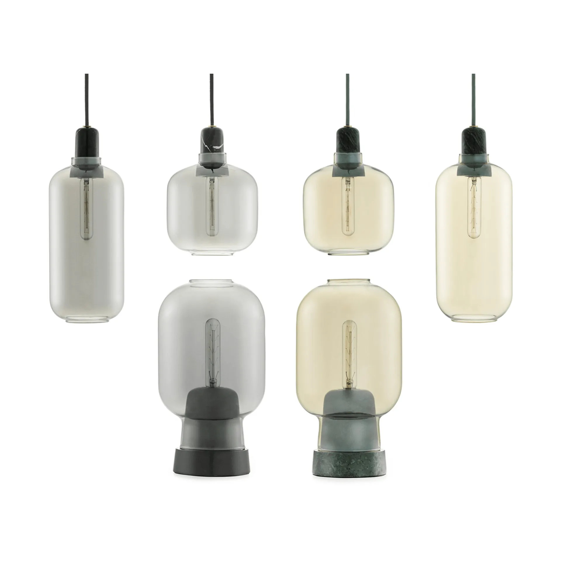 Candeeiro grande Amp, cinza-preto Normann Copenhagen