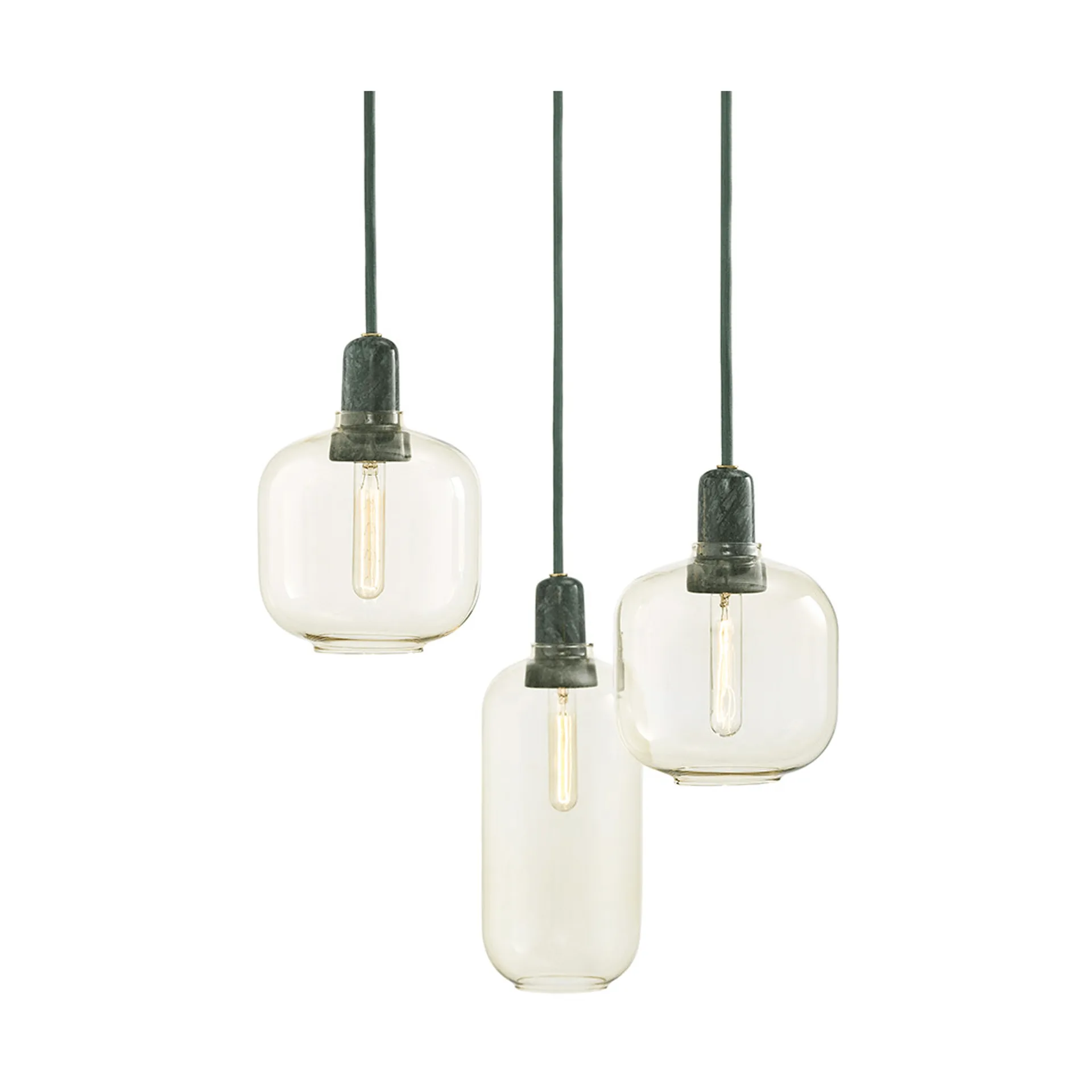 Candeeiro grande Amp, dourado-verde Normann Copenhagen