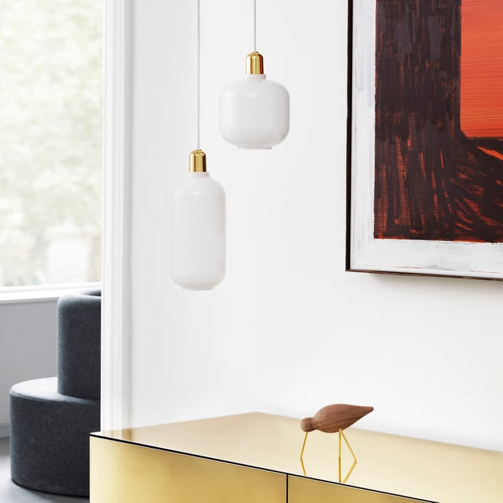 Candeeiro pequeno Amp, branco-latão Normann Copenhagen