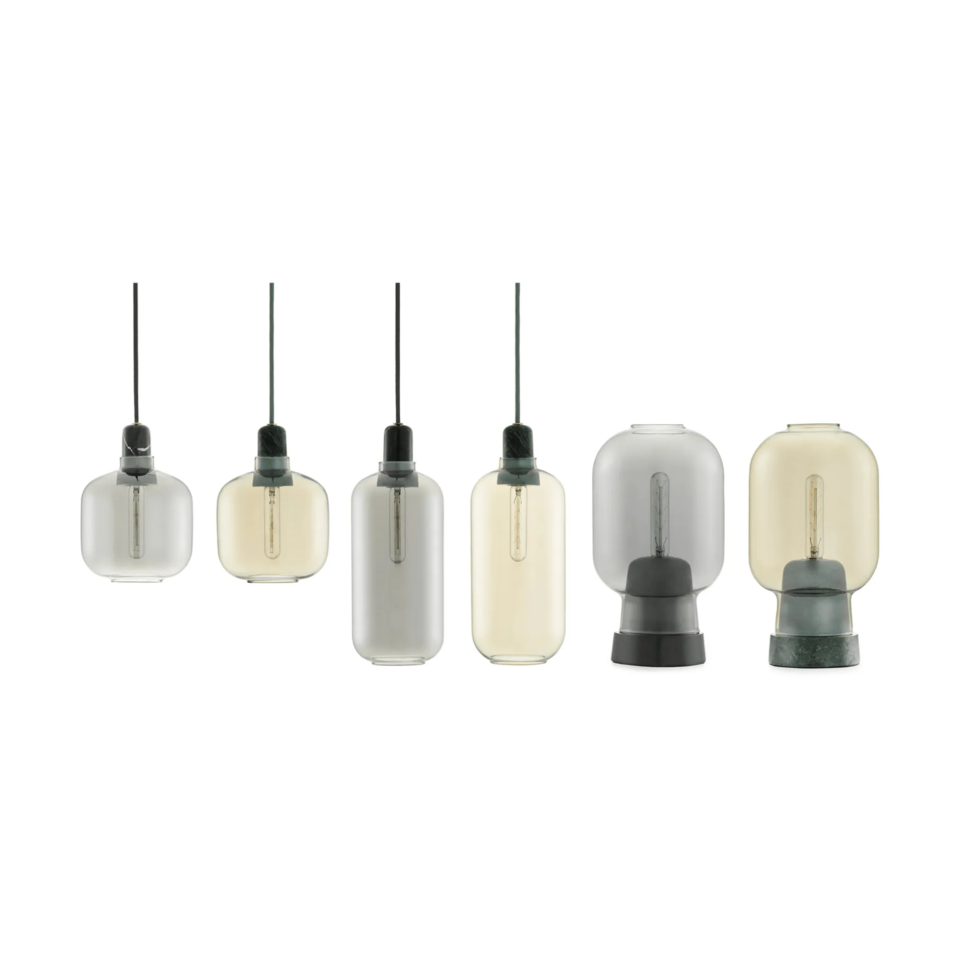 Candeeiro pequeno Amp, cinza-preto Normann Copenhagen