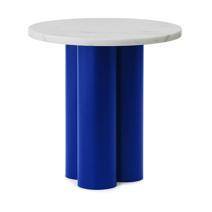 Dit mesa de apoio Ø40 cm, Carrara branca - azul brilhante Normann Copenhagen