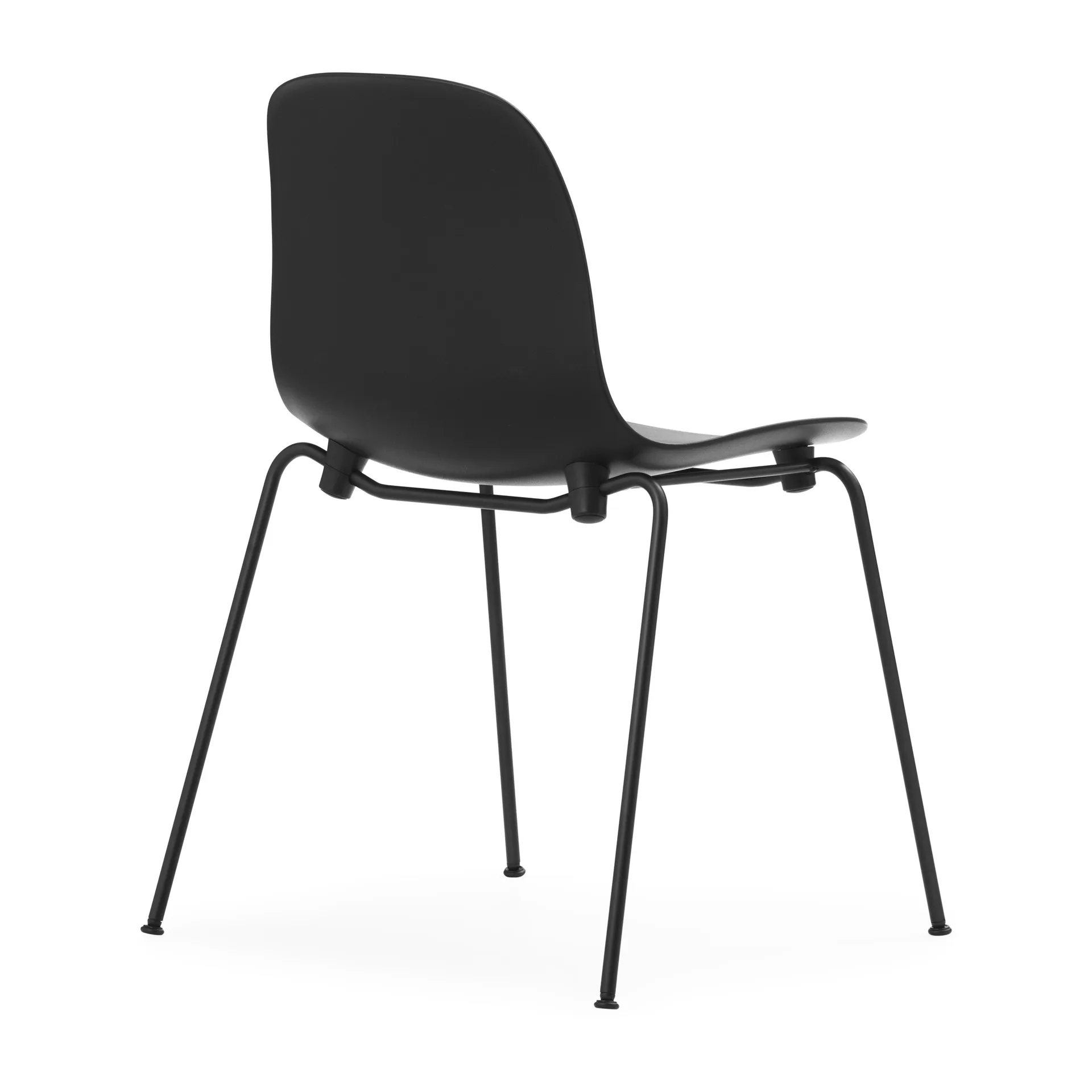 Form Chair cadeira empilhável com pés pretos, 2 peças, Preto,  Normann Copenhagen