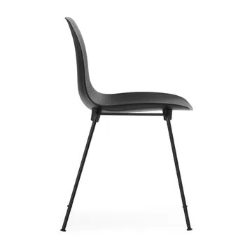 Form Chair cadeira empilhável com pés pretos, 2 peças, Preto - Normann Copenhagen