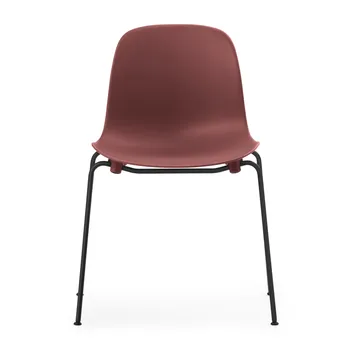 Form Chair cadeira empilhável com pés pretos, 2 peças, Vermelho - Normann Copenhagen
