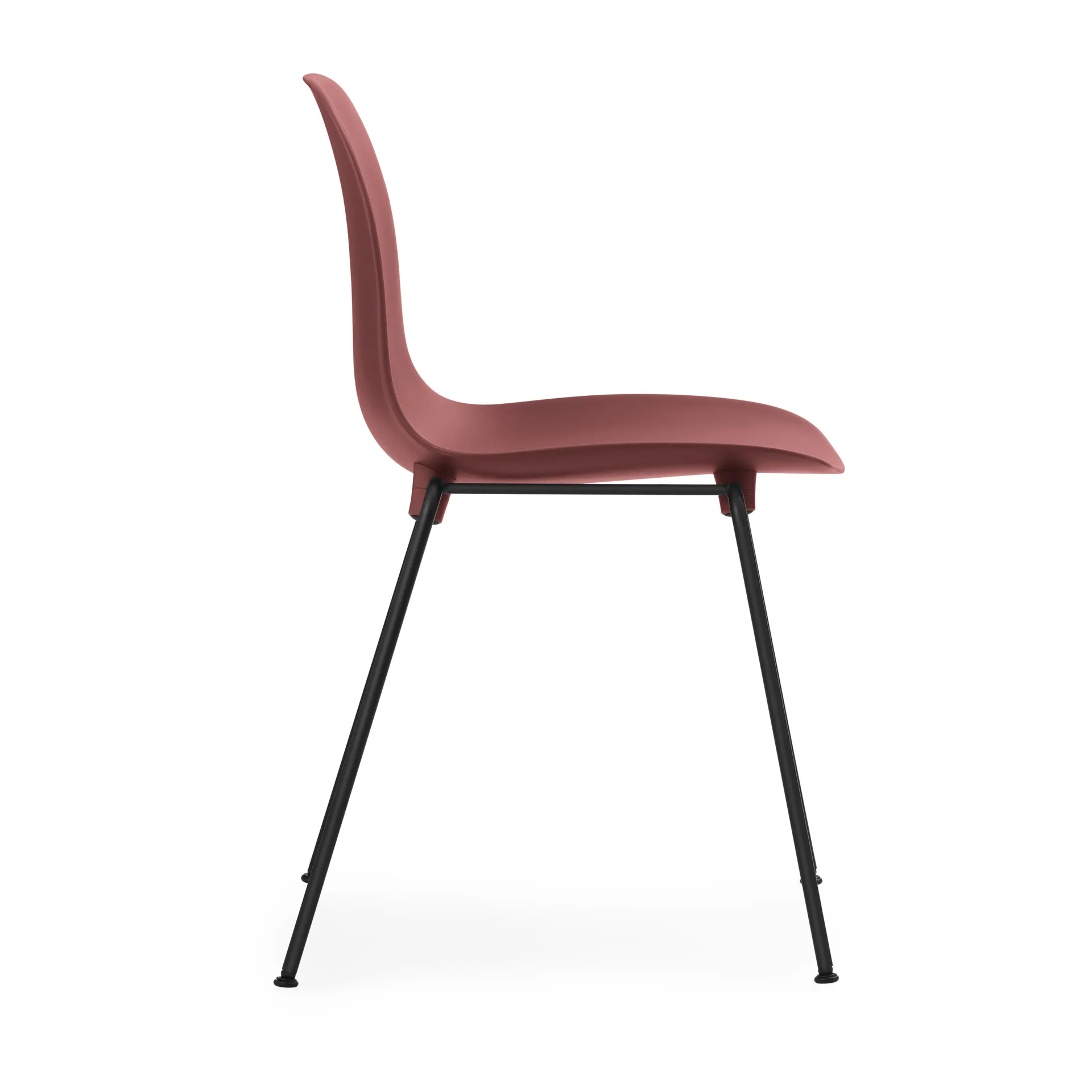 Form Chair cadeira empilhável com pés pretos, 2 peças, Vermelho,  Normann Copenhagen