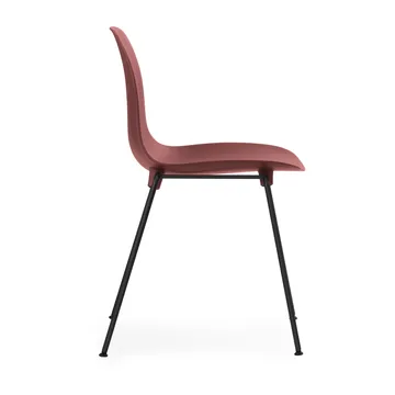 Form Chair cadeira empilhável com pés pretos, 2 peças, Vermelho - Normann Copenhagen