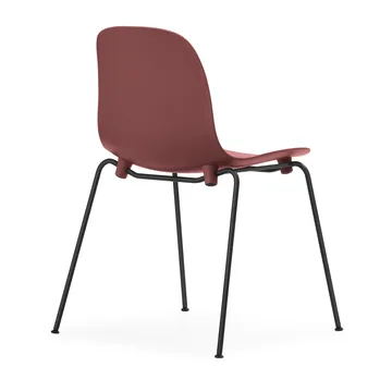 Form Chair cadeira empilhável com pés pretos, 2 peças, Vermelho - Normann Copenhagen