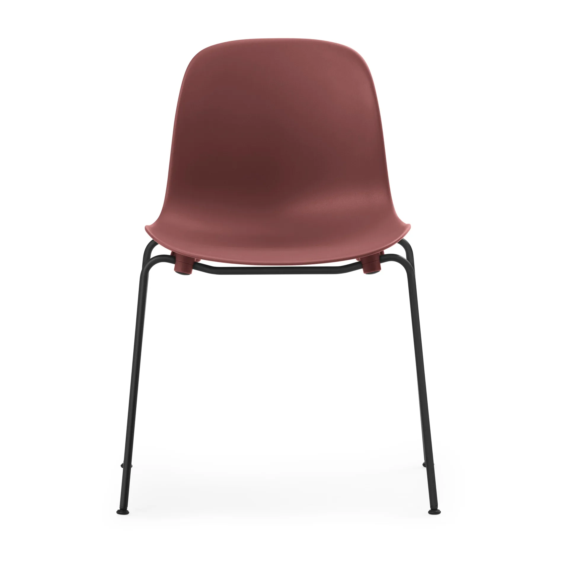 Form Chair cadeira empilhável com pés pretos, 2 peças, Vermelho Normann Copenhagen