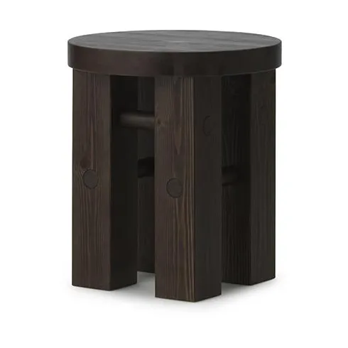 Fyr banco redondo 45 cm, Dark brown, Ø40x45 cm Normann Copenhagen