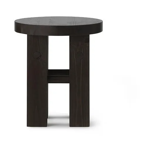 Fyr banco redondo 45 cm, Dark brown, Ø40x45 cm Normann Copenhagen