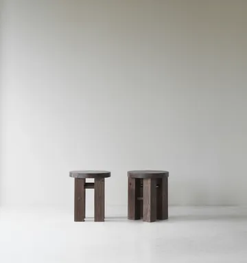 Fyr banco redondo 45 cm - Dark brown, Ø40x45 cm - Normann Copenhagen