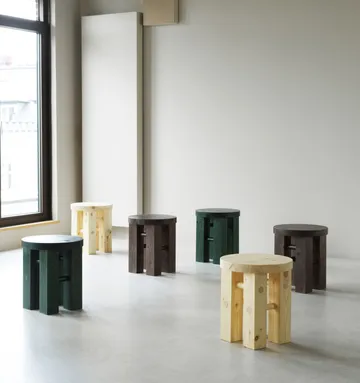 Fyr banco redondo 45 cm - Dark brown, Ø40x45 cm - Normann Copenhagen