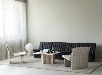 Limit cadeira lounge - Couro Ultra 41599 preto - Normann Copenhagen