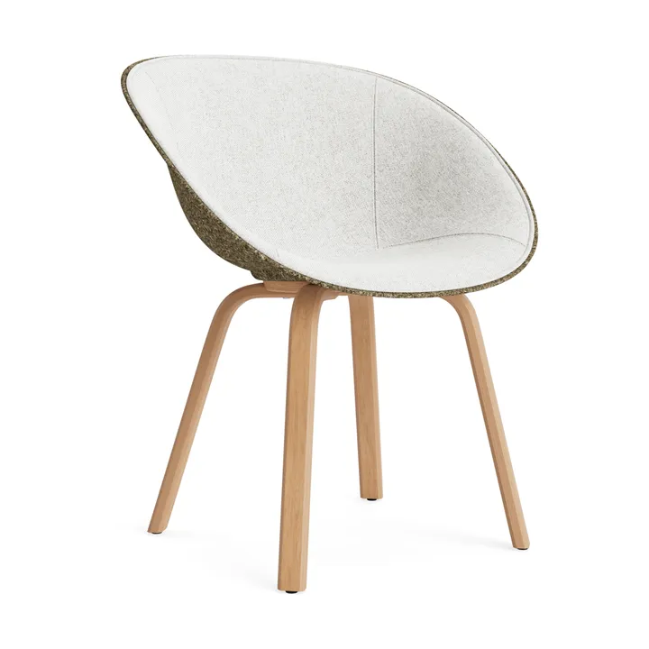 Mat Armchair cadeira com braços estofada na frente - Hallingdal 110-alga-faia - Normann Copenhagen