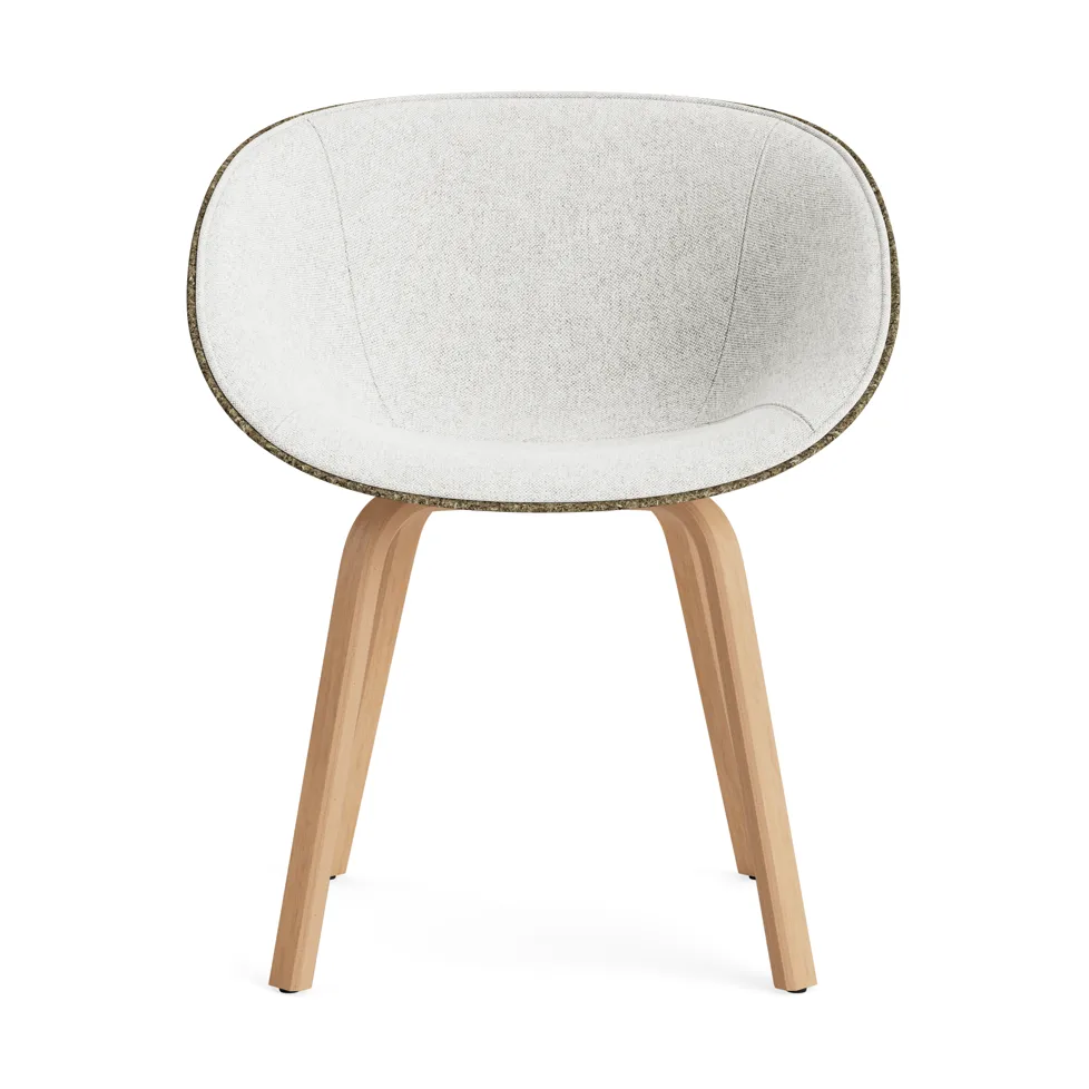 Mat Armchair cadeira com braços estofada na frente, Hallingdal 110-alga-faia Normann Copenhagen