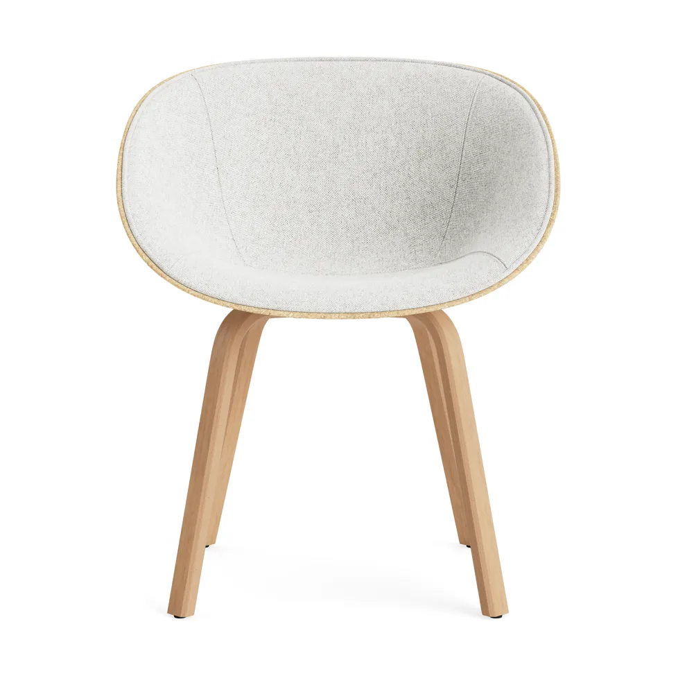 Mat Armchair cadeira com braços estofada na frente, Hallingdal 110-cânhamo-faia Normann Copenhagen