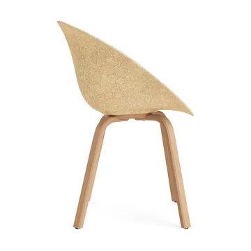Mat Armchair cadeira com braços estofada na frente - Hallingdal 110-cânhamo-faia - Normann Copenhagen