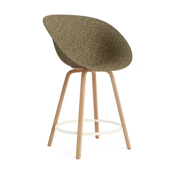 Mat Bar Armchair cadeira com braços 65 cm - Alga-faia-aço creme - Normann Copenhagen