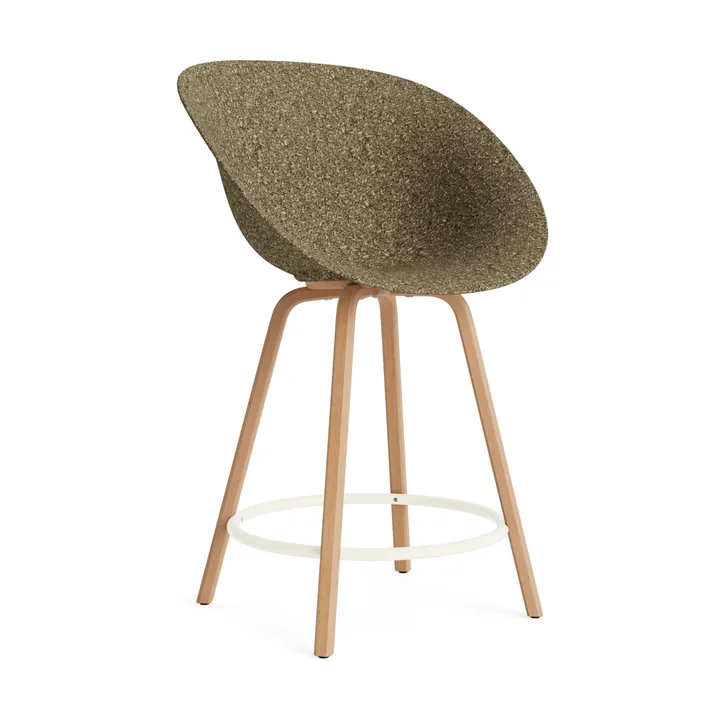 Mat Bar Armchair cadeira com braços 65 cm - Alga-faia-aço creme - Normann Copenhagen