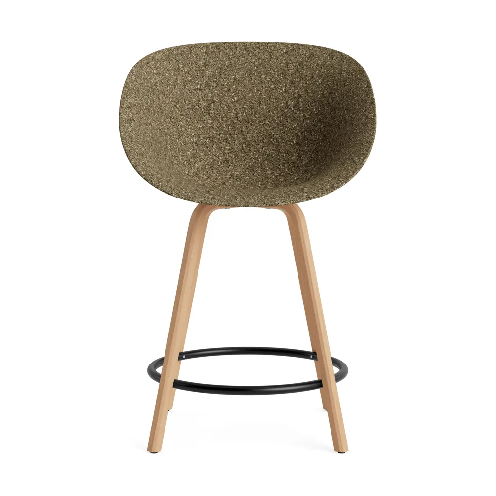 Mat Bar Armchair cadeira com braços 65 cm, Alga-faia-aço preto Normann Copenhagen