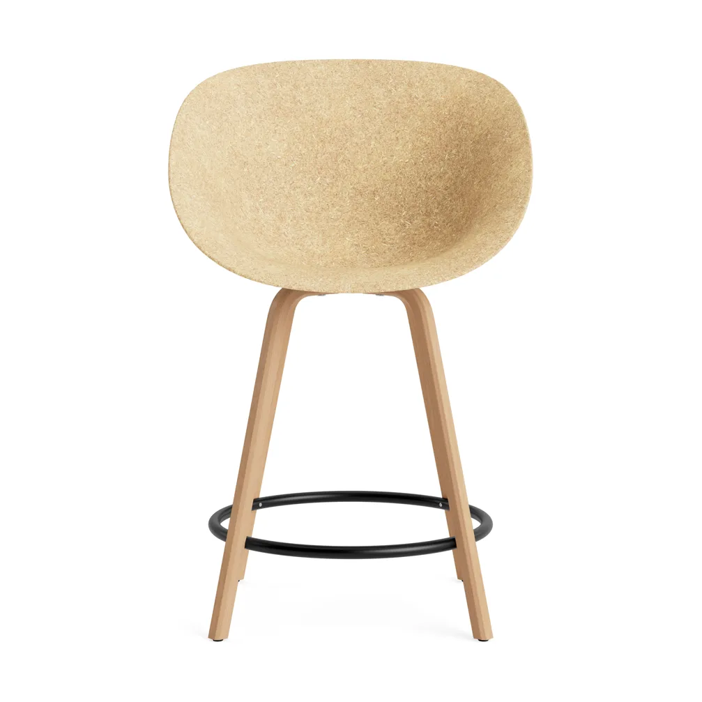 Mat Bar Armchair cadeira com braços 65 cm, Cânhamo-faia-aço preto Normann Copenhagen