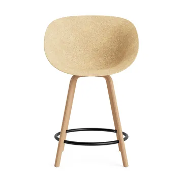 Mat Bar Armchair cadeira com braços 65 cm - Cânhamo-faia-aço preto - Normann Copenhagen