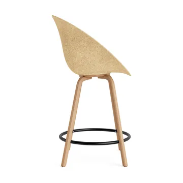 Mat Bar Armchair cadeira com braços 65 cm - Cânhamo-faia-aço preto - Normann Copenhagen