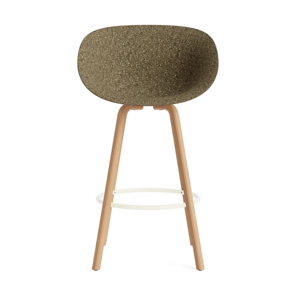 Mat Bar Armchair cadeira com braços 75 cm, Alga-faia-aço creme Normann Copenhagen