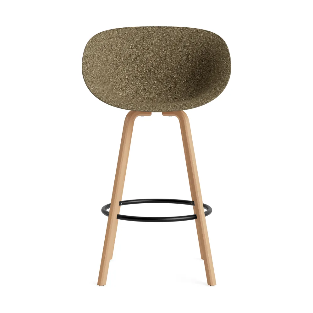 Mat Bar Armchair cadeira com braços 75 cm, Alga-faia-aço preto Normann Copenhagen