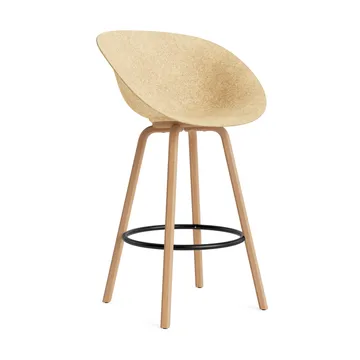 Mat Bar Armchair cadeira com braços 75 cm - Cânhamo-faia-aço preto - Normann Copenhagen