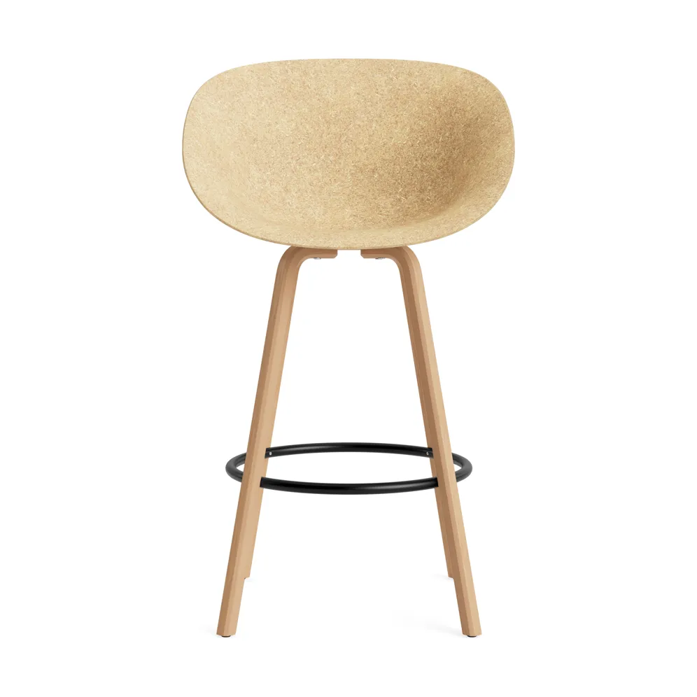 Mat Bar Armchair cadeira com braços 75 cm, Cânhamo-faia-aço preto Normann Copenhagen