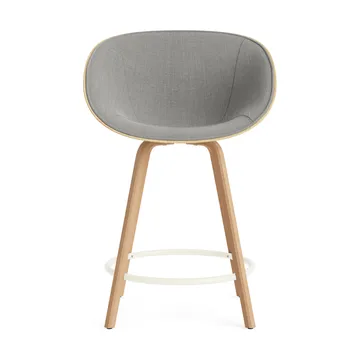 Mat Bar Armchair cadeira com braços estofada na frente 65 cm - Remix 133-cânhamo-faia-aço creme - Normann Copenhagen