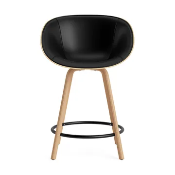 Mat Bar Armchair cadeira com braços estofada na frente 65 cm - Ultra 41599-cânhamo-faia-aço preto - Normann Copenhagen