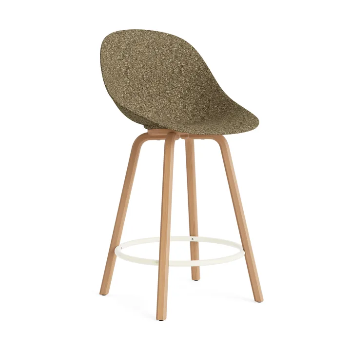 Mat Bar Chair cadeira de bar 65 cm - Alga-faia-aço creme - Normann Copenhagen