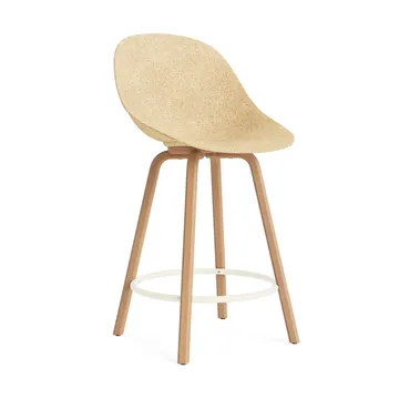 Mat Bar Chair cadeira de bar 65 cm - Cânhamo-faia-aço creme - Normann Copenhagen