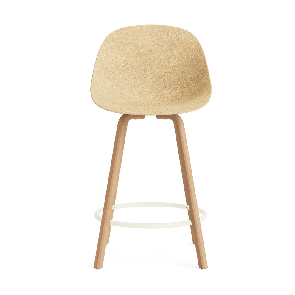Mat Bar Chair cadeira de bar 65 cm, Cânhamo-faia-aço creme Normann Copenhagen