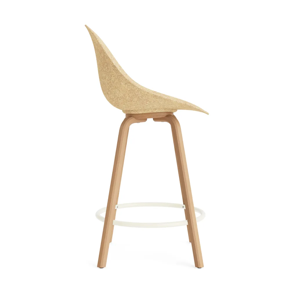 Mat Bar Chair cadeira de bar 65 cm, Cânhamo-faia-aço creme Normann Copenhagen